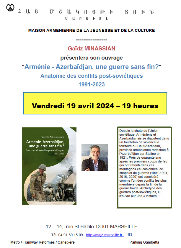La MAJC reçoit Gaïdz Minassian