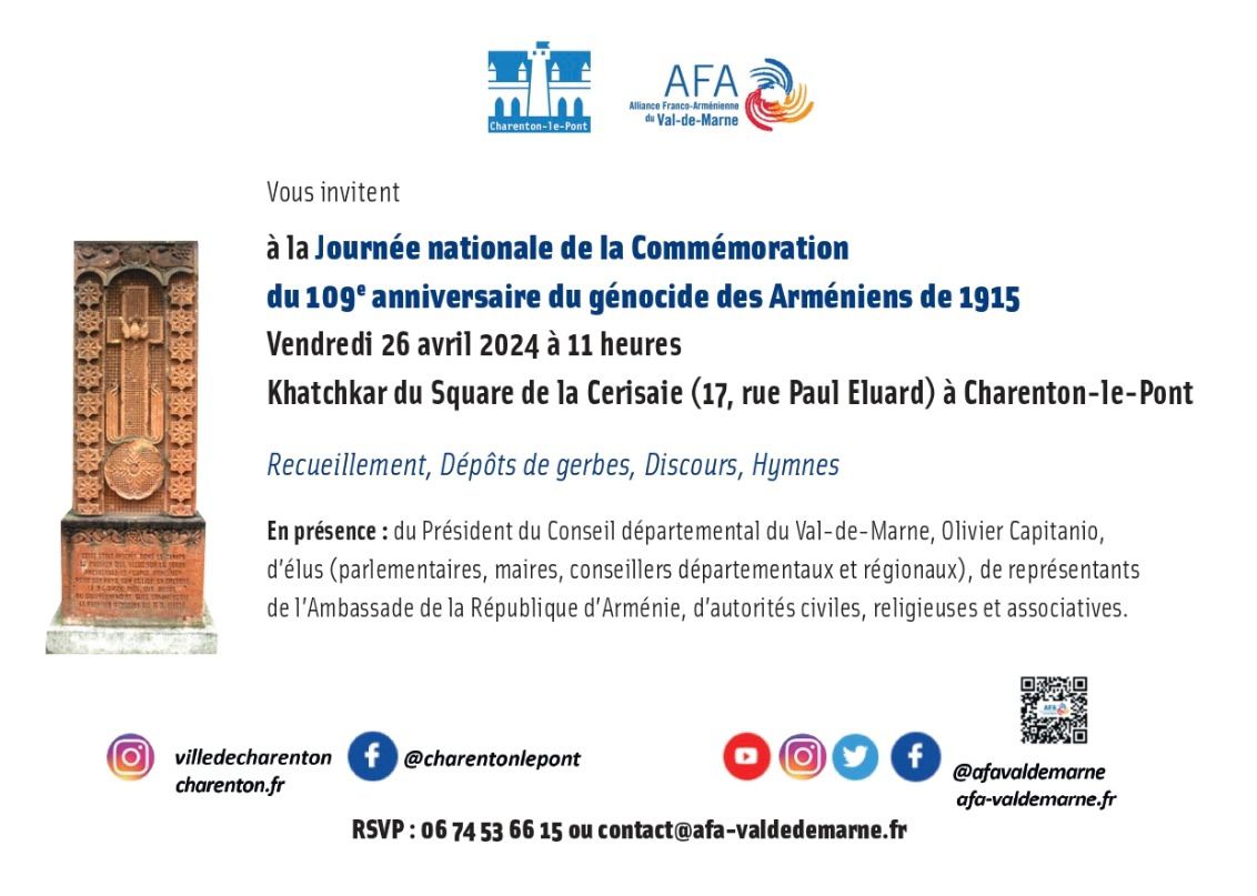 Commémoration à Charenton-Le-pont le 26 avril