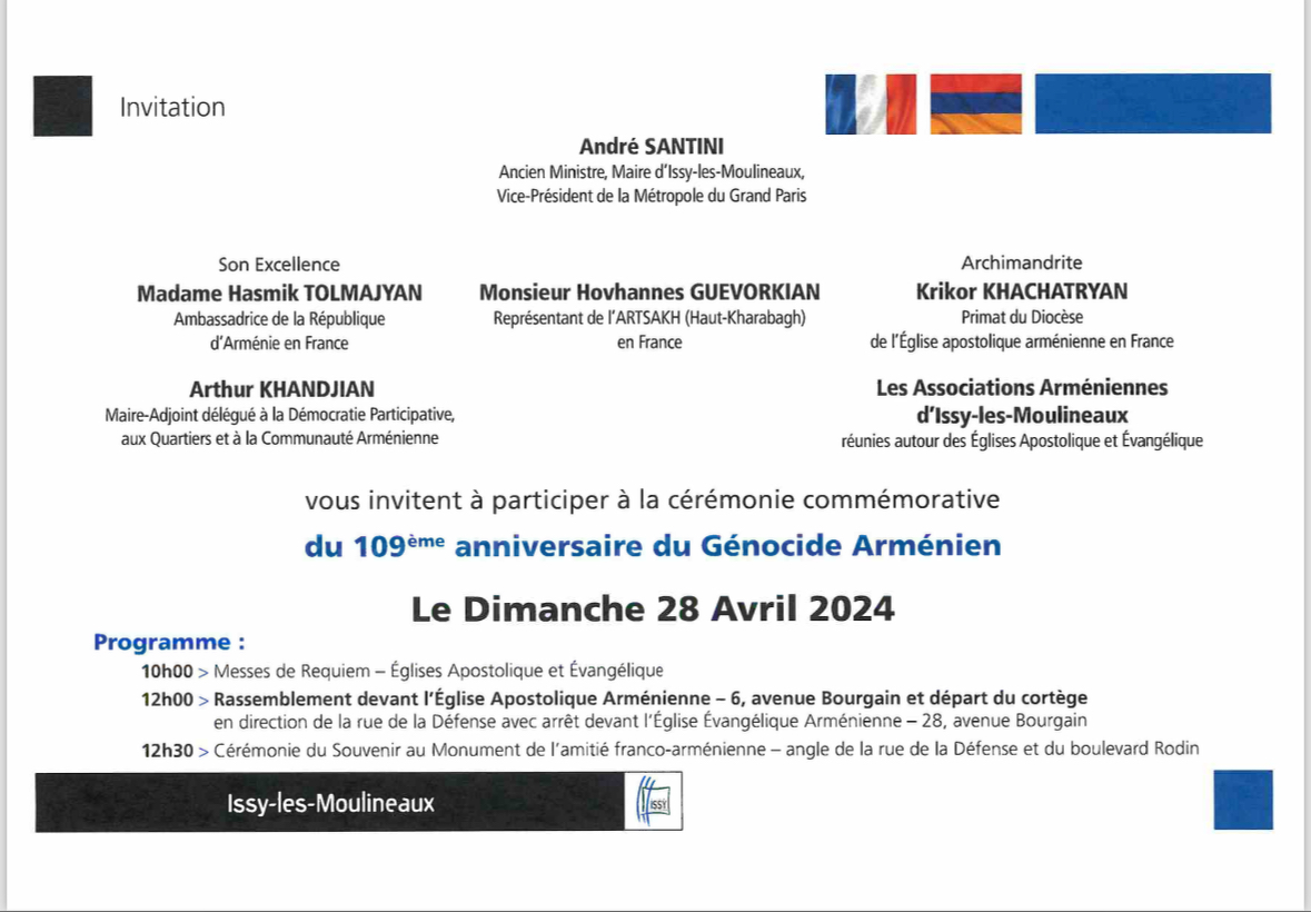 Commémoration à Issy le 28 avril à partir de 10h