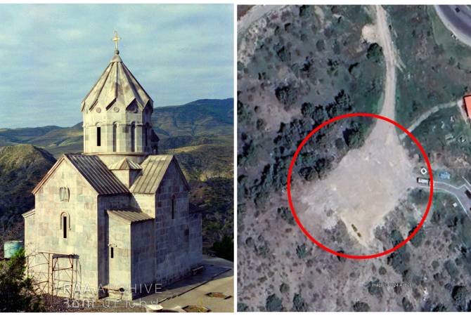 L&rsquo;Azerbaïdjan a complètement détruit l&rsquo;église Sourp Haroutioun (Sainte-Ascension) de Berdzor en Artsakh occupé