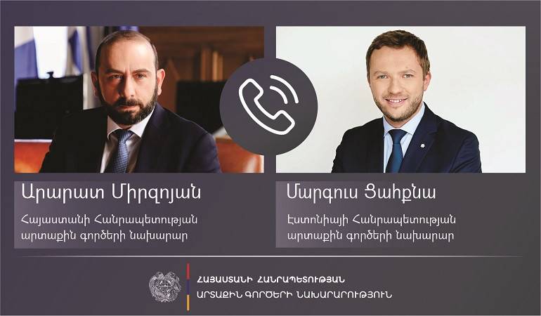 Entretien téléphonique entre les ministres des Affaires étrangères d&rsquo;Arménie et d&rsquo;Estonie