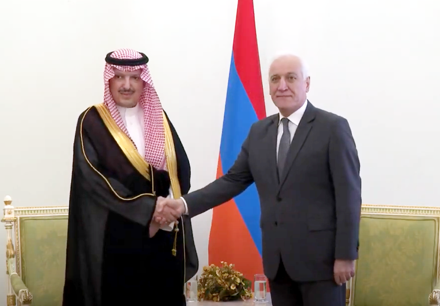 L&rsquo;ambassadeur d&rsquo;Arabie saoudite en Arménie a présenté ses lettres de créance au président