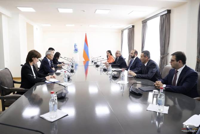 Le chef de la diplomatie arménienne Ararat Mirzoyan a reçu Zhang Ming, secrétaire général de l&rsquo;Organisation de coopération de Shanghai