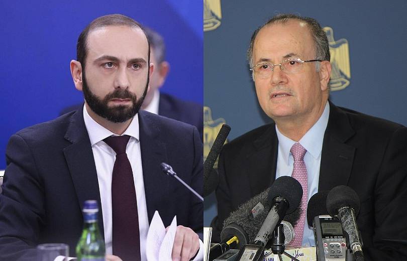 Ararat Mirzoyan a eu un entretien téléphonique avec le Ministre des Affaires étrangères de l&rsquo;État de Palestine