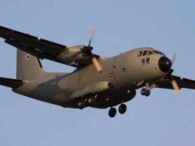L&rsquo;avion de transport militaire de la société italienne Leonardo est arrivé en Azerbaïdjan