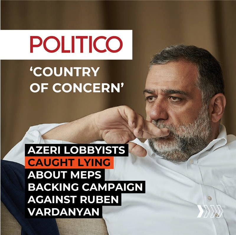 Politico dénonce une campagne azérie contre Ruben Vardanyan