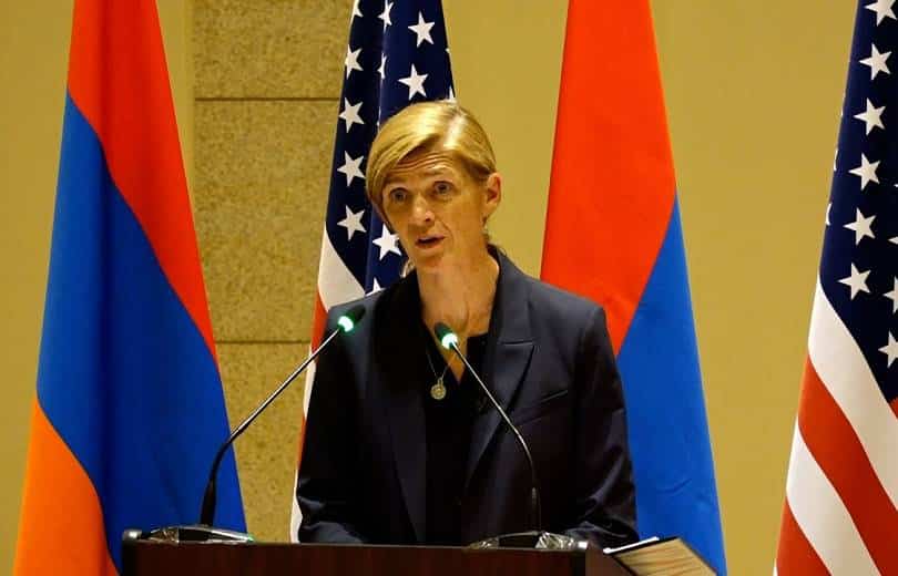 C&rsquo;est un grand honneur pour moi de retourner en Arménie en ce moment d&rsquo;expansion du partenariat Arménie-États-Unis affirme Samantha Power