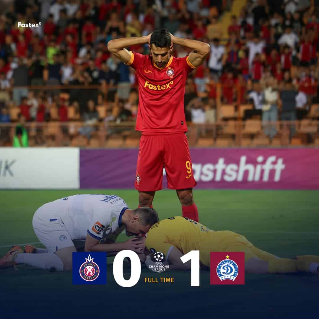 Pyunik Yerevan éliminé de la Ligue des champions par Dynamo Minsk
