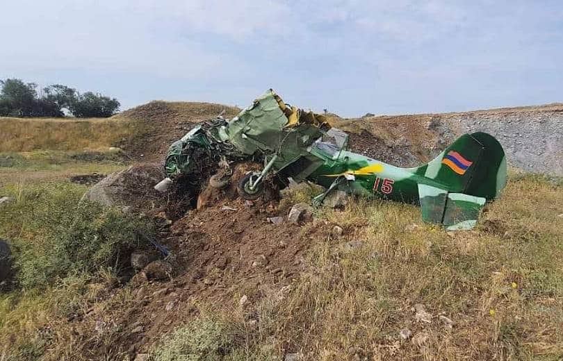 Un avion militaire arménien d’entrainement s&rsquo;est écrasé près d’Eghvard en Arménie ce matin tuant ses 2 pilotes