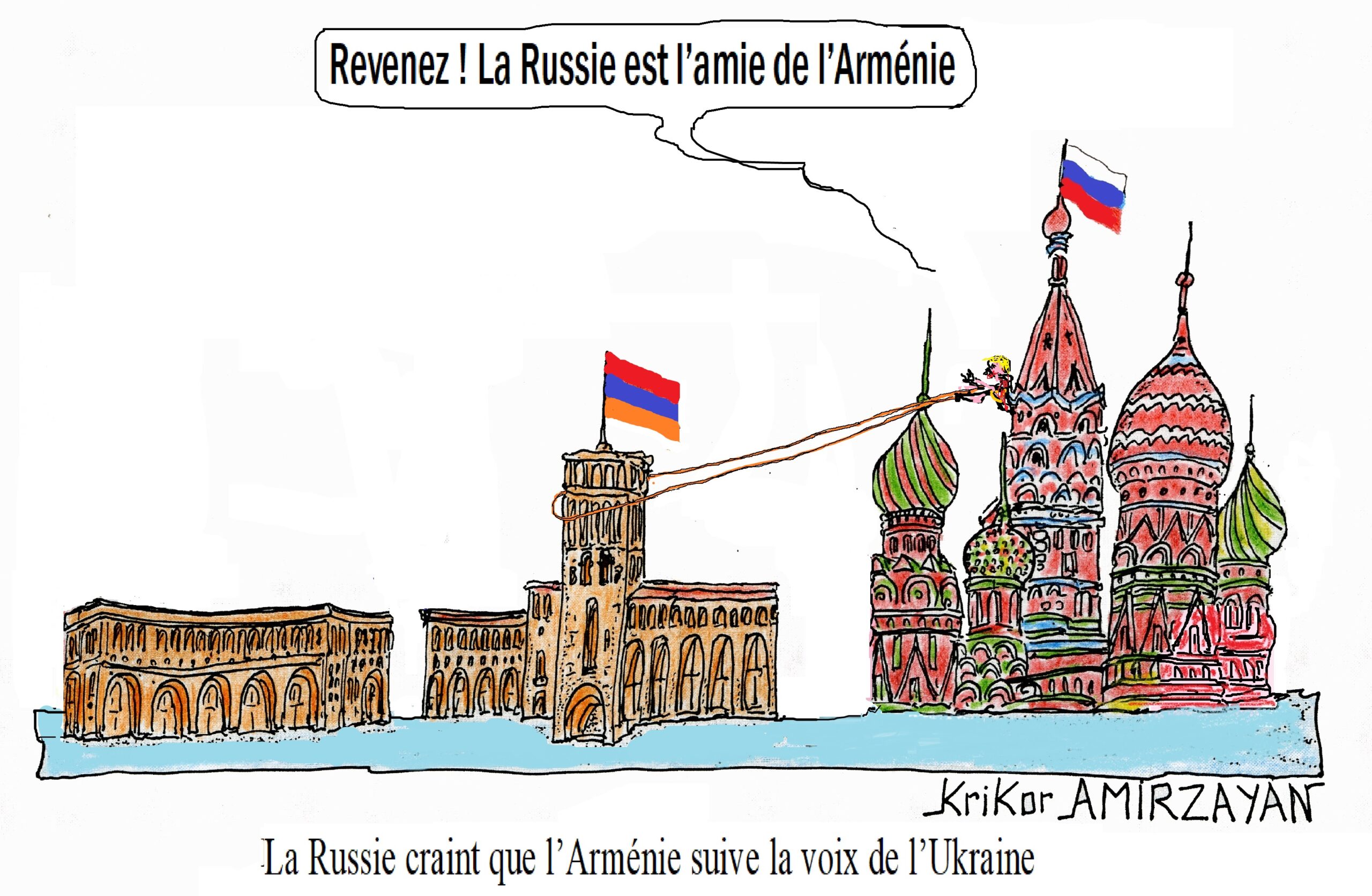 La Russie espère que l&rsquo;Arménie ne suivra pas la voie de Kiev