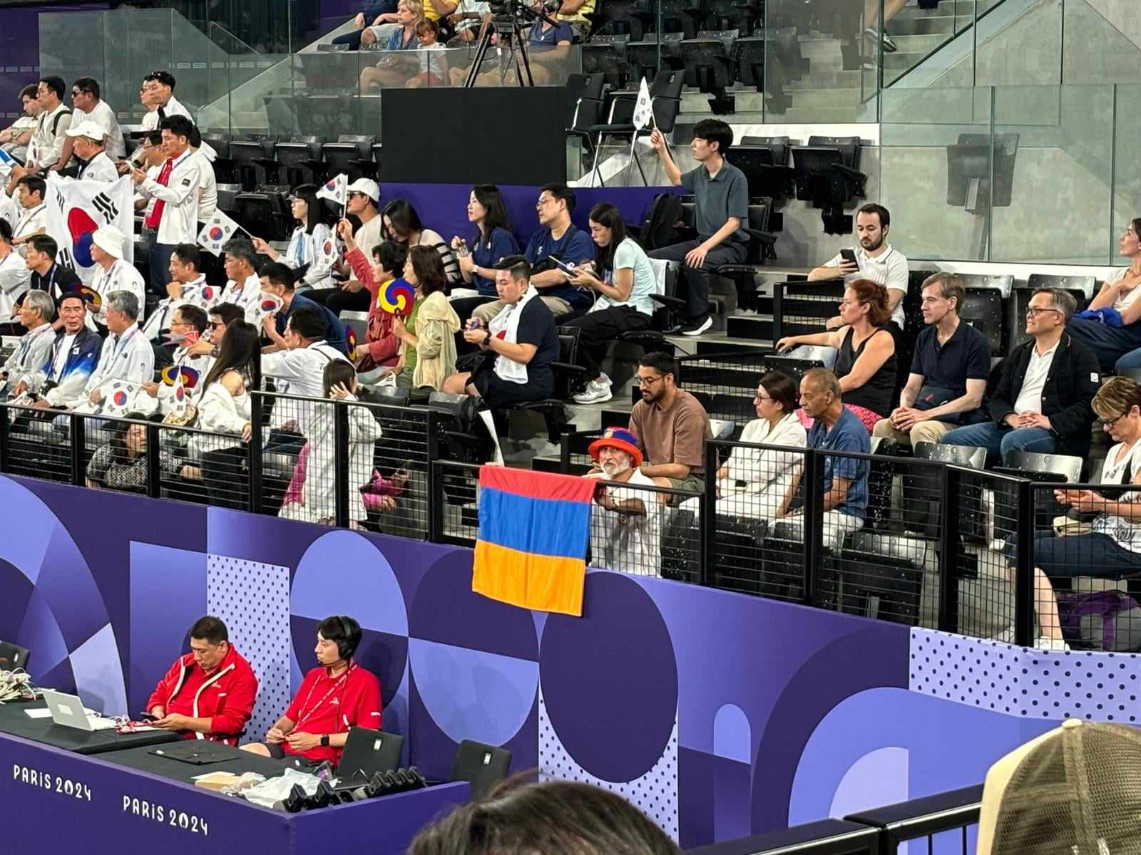 Les supporters Arméniens sont également présents aux Jeux Olympique de Paris-2024 à l’exemple de Khajag Sassountsi