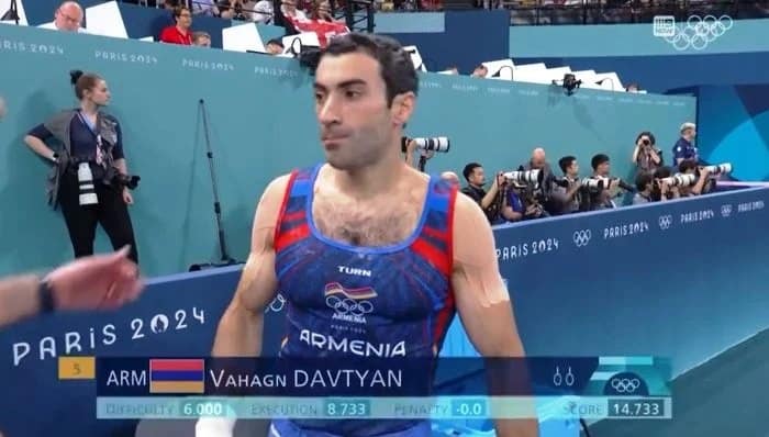 Vahagn Davtyan (Arménie) en finale des anneaux des JO de Paris-2024 : mon but en final est d&rsquo;exceller