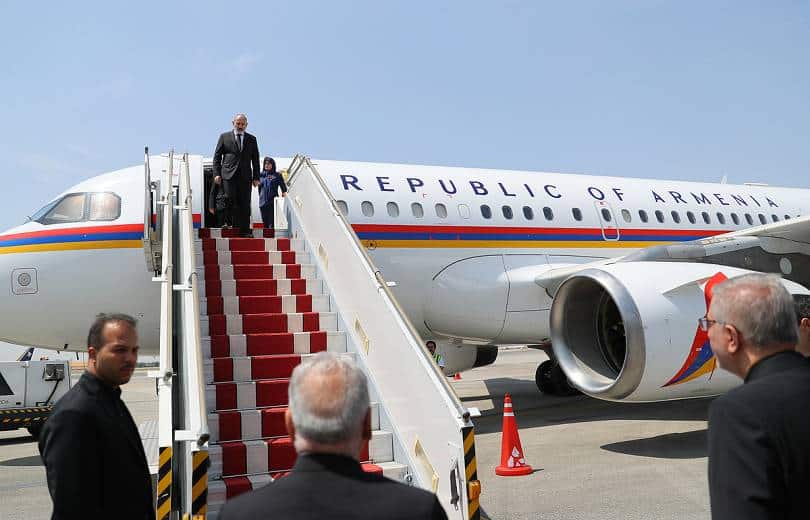 La délégation conduite par le Premier ministre d’Arménie s’est envolée pour l&rsquo;Iran pour la cérémonie d’investiture du président iranien