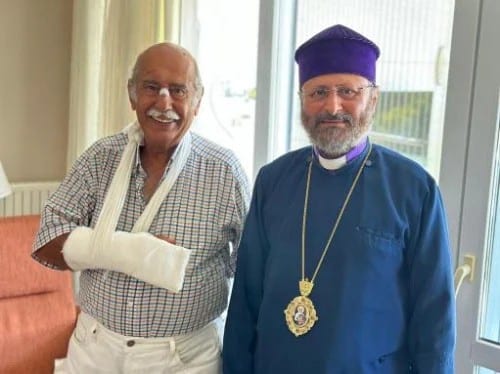 Le patriarche arménien de Constantinople a rendu visite à Karo Gabrielian une personnalité arménienne de Turquie victime d’une violente agression