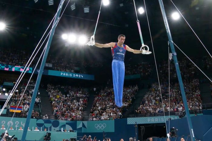 JO Paris-2024. Vahagn Davtyan (Arménie) termine à la 6ème place de la finale des anneaux