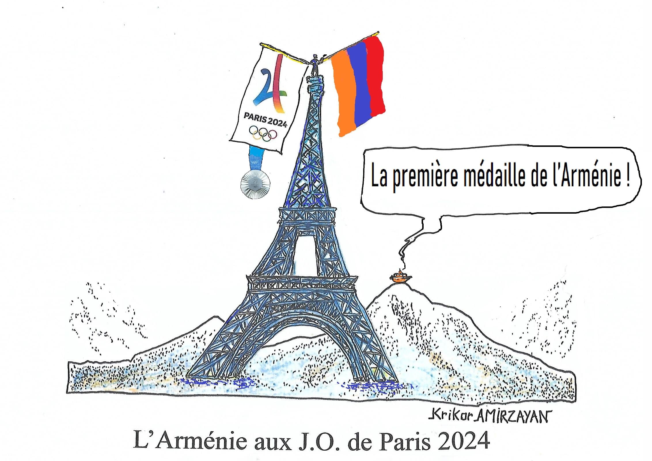 L&rsquo;ambassadeur de France en Arménie a félicité l&rsquo;Arménie pour avoir remporté la première médaille aux Jeux Olympiques de Paris-2024