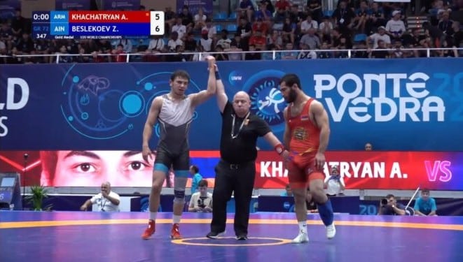 Ashot Khachatryan (Arménie) vice-champion du monde U20 de lutte gréco-romaine dans la catégorie des 72 kg