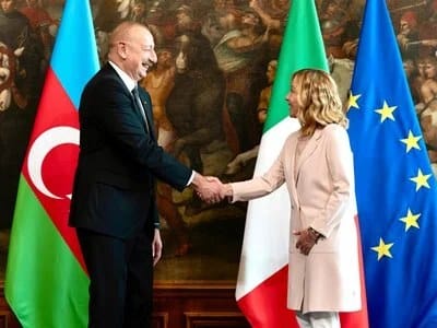 Giorgia Meloni, la Première ministre d’Italie recevant Aliev à Rome a plaidé pour l&rsquo;établissement d&rsquo;une paix stable entre l’Arménie et l’Azerbaïdjan