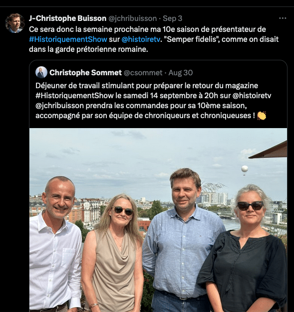 Sa 10e saison de Historiquement show