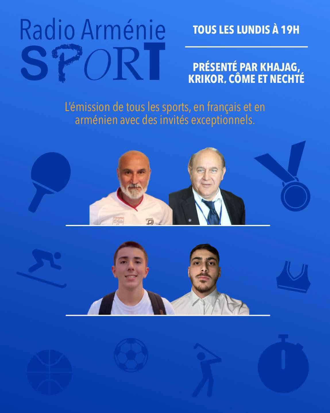 L’émission « Sport » de Radio Arménie est consacré ce lundi 16 septembre (19h00) à l’Arménie aux Jeux Olympiques de Paris-2024