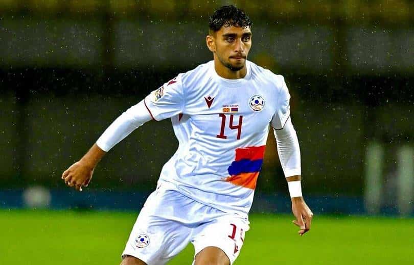 Gor Manvelyan (22 ans) ancien joueur du FC Nantes a fait ses débuts dans l&rsquo;équipe nationale d&rsquo;Arménie lors du match Macédoine du Nord-Arménie