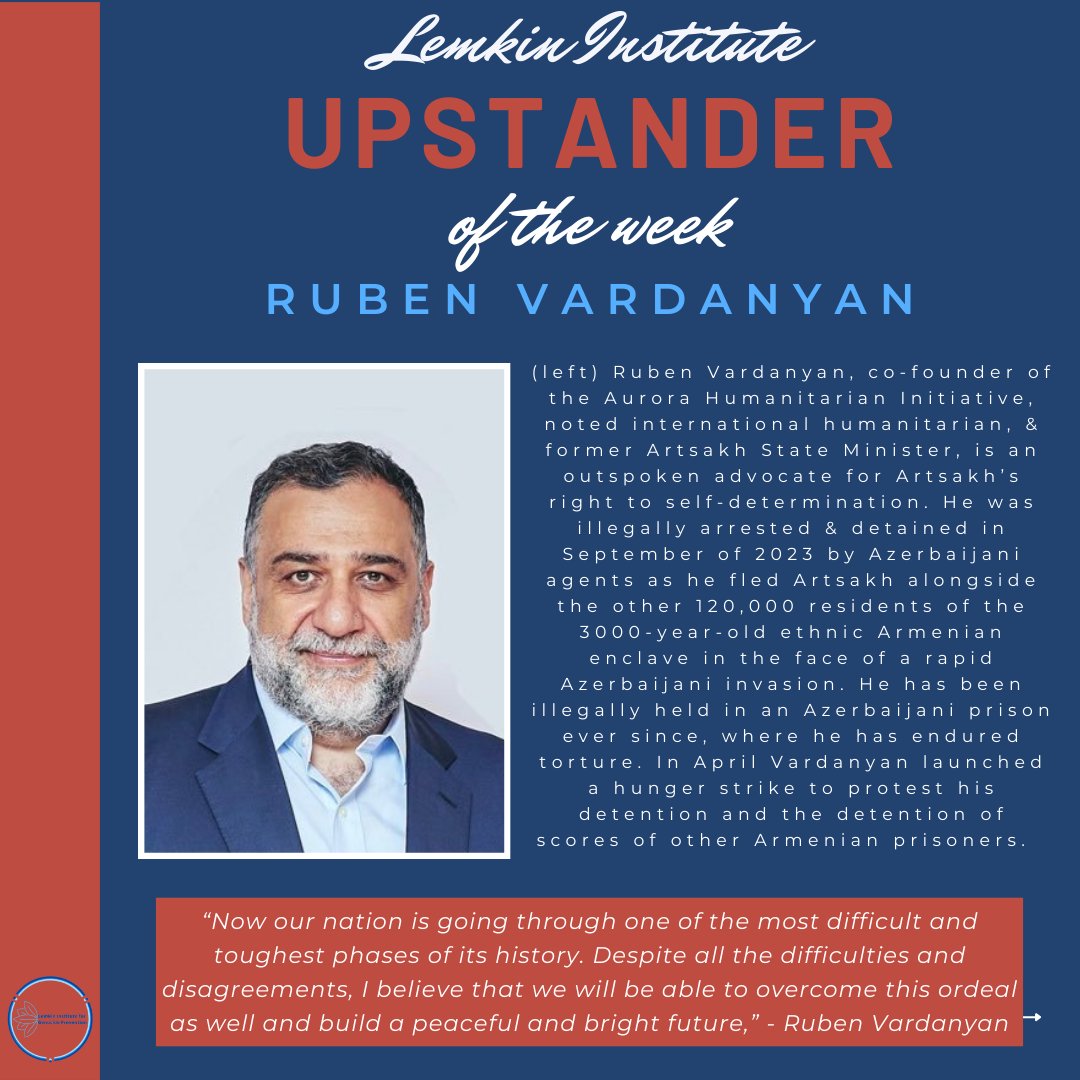 Nous saluons le courage de Ruben Vardanyan
