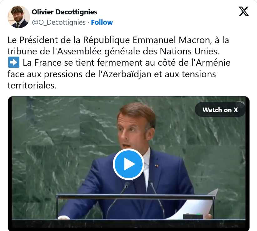 La France se tient fermement au côté de l&rsquo;Arménie face aux pressions de l&rsquo;Azerbaïdjan et aux tensions territoriales.
