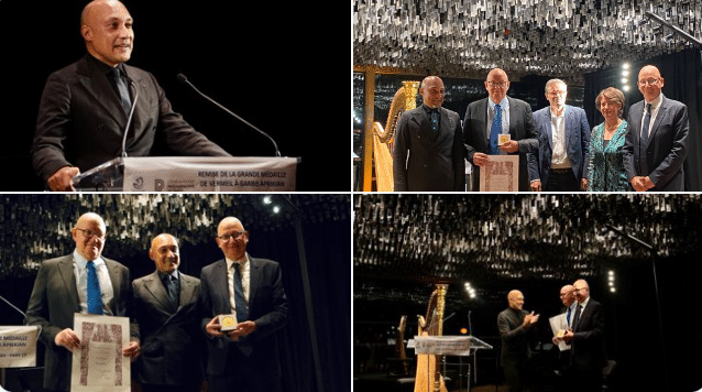 Fier d’avoir remis au nom  @Anne_Hidalgo  la médaille Grand Vermeil de  @Paris  au compositeur et chef d’orchestre Garbis Aprikian.