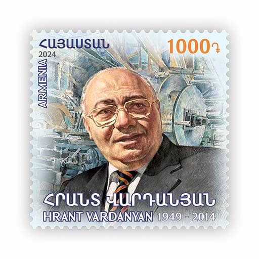 La poste arménienne émet un timbre-poste à l’occasion du 75e anniversaire de Hrant Vardanyan dans la série « Arméniens célèbres »