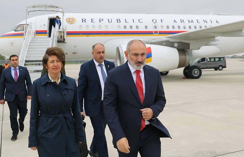 Le Premier ministre arménien Nikol Pachinian est arrivé en France en visite de travail