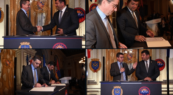 La Ville de #SaintEtienne et la ville de Kapan (#Arménie) ont signé officiellement une convention de coopération