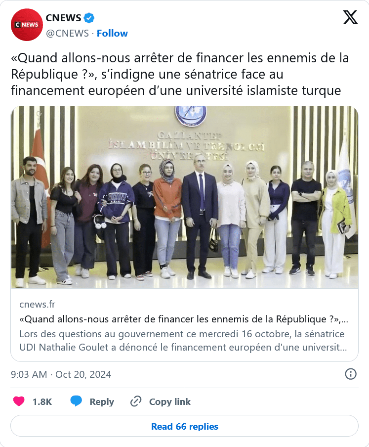 «Quand allons-nous arrêter de financer les ennemis de la République ?»