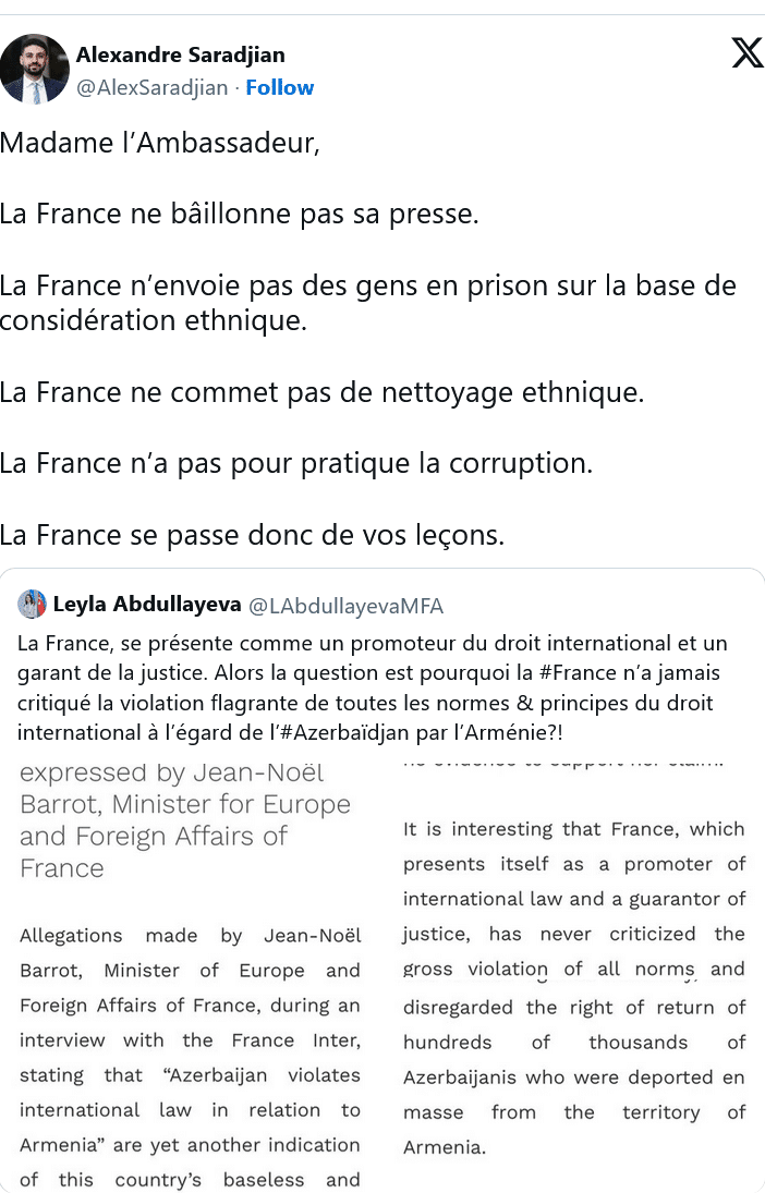 La France ne commet pas de nettoyage ethnique
