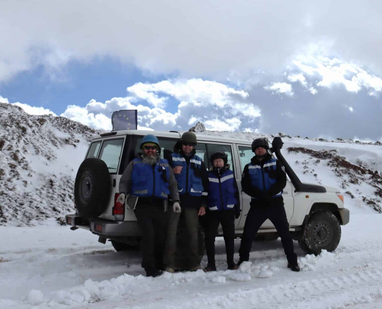 Patrouilles d&rsquo;observateurs de l&rsquo;UE en Arménie sous les premières neiges