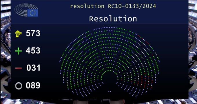 Fierté d’avoir convaincu une très large majorité du Parlement européen