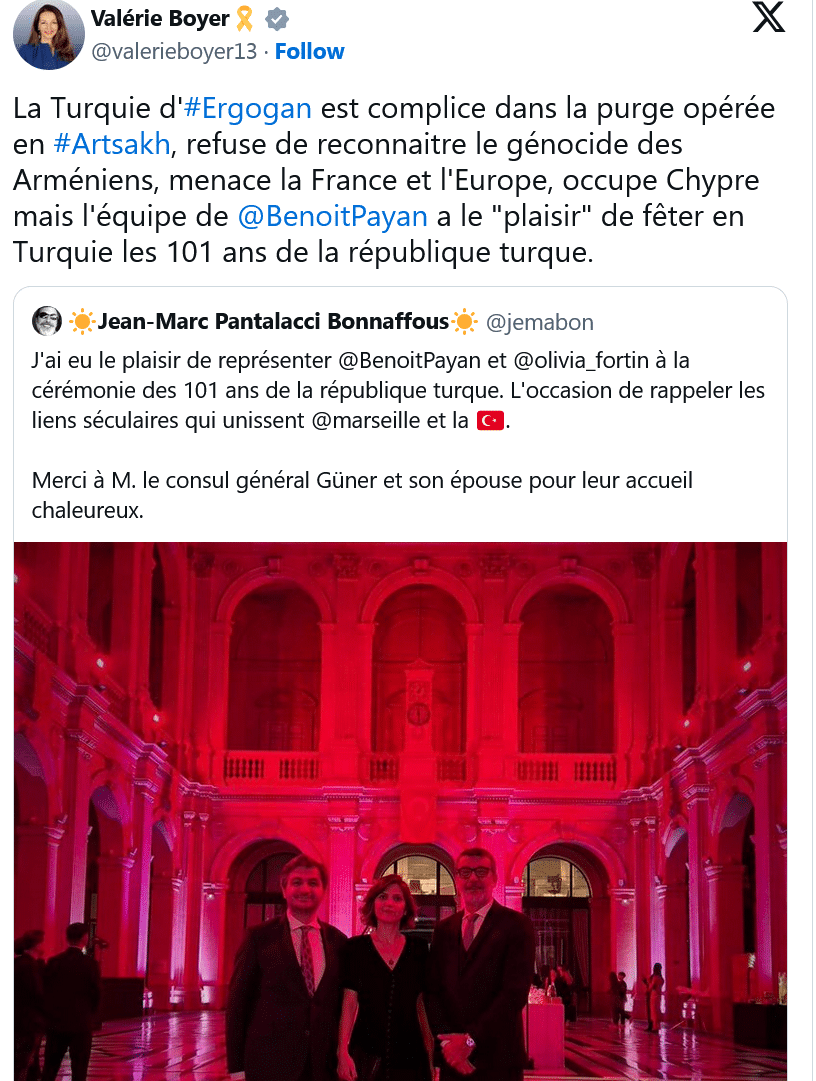 L&rsquo;équipe de @BenoitPayan  a le « plaisir » de fêter en Turquie les 101 ans de la république turque