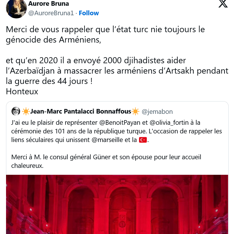 Merci de vous rappeler que l’état turc nie toujours le génocide