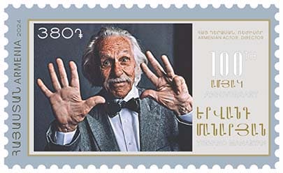 La poste d’Arménie émet un timbre-poste à l’occasion du 100e anniversaire de l’acteur et réalisateur Yervand Manaryan (1924-2020)