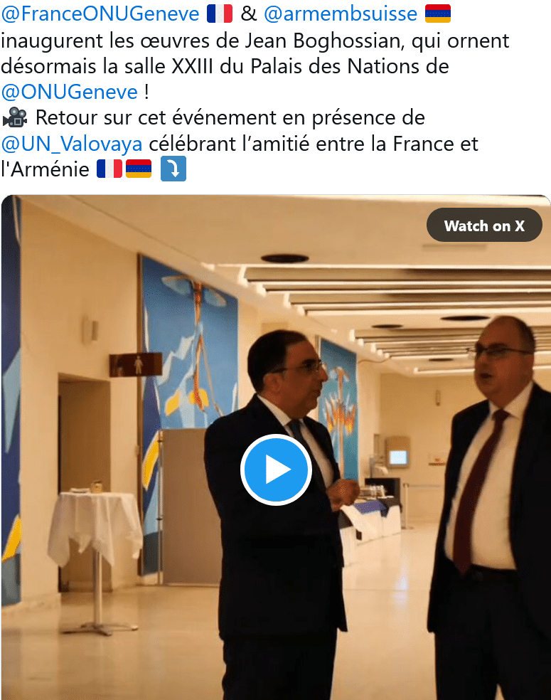 Inauguration des œuvres de Jean Boghossian