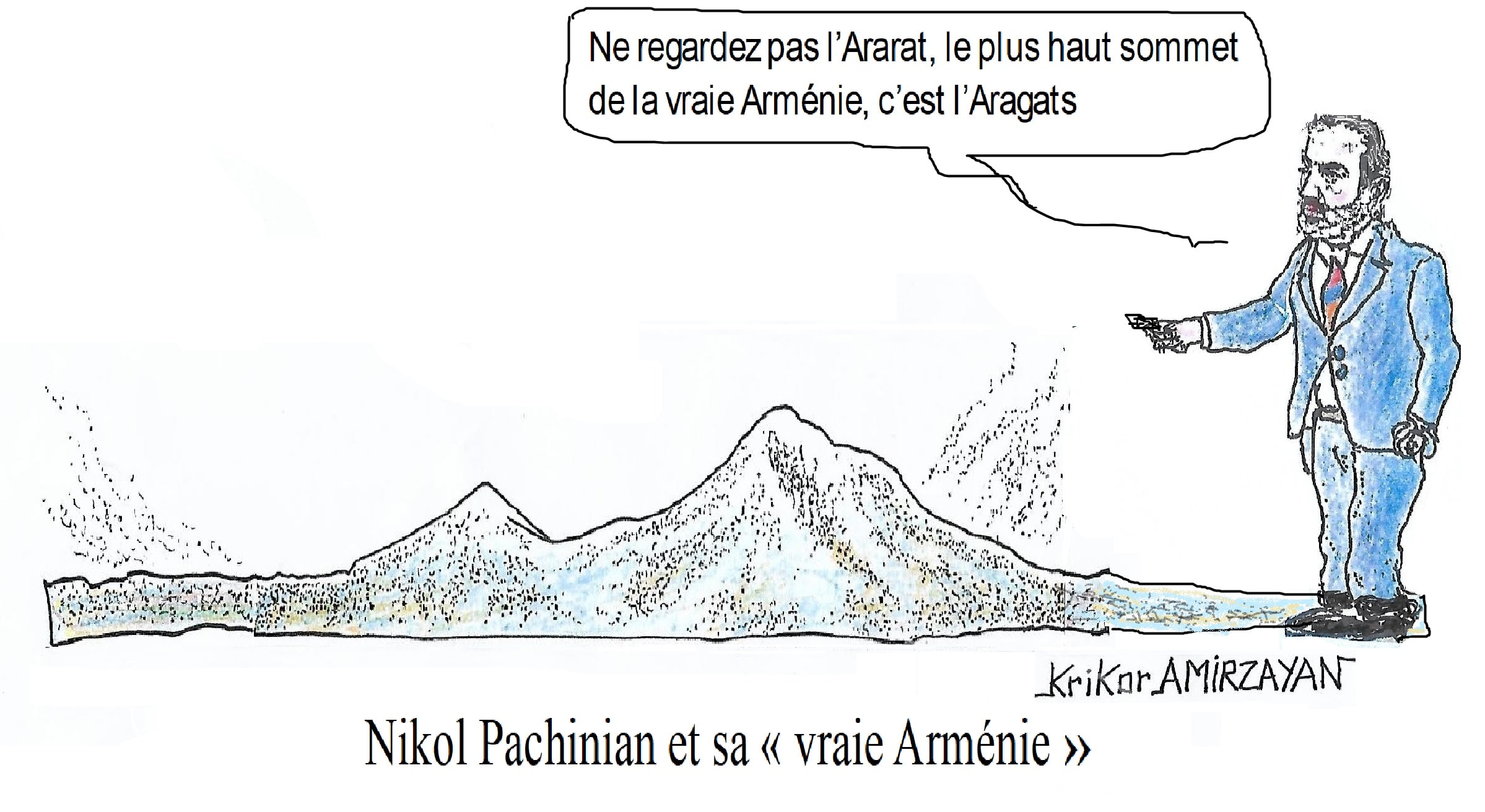Nikol Pachinian a publié une photo du mont Aragats, « la plus haute montagne de la République d&rsquo;Arménie »