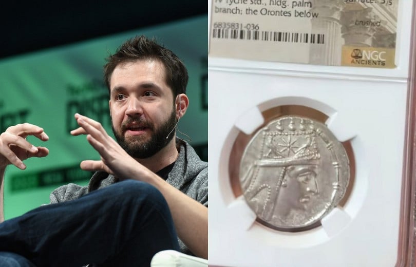 Alexis Ohanian a montré une pièce de monnaie arménienne rare à l’effigie du roi d’Arménie Tigrane le Grand
