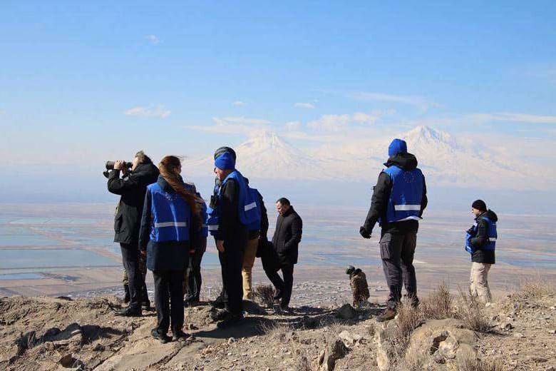 Le Président de la Pologne a participé à la patrouille avec la mission d&rsquo;observation de l&rsquo;UE à Yeraskh à la frontière entre l’Arménie et le Nakhitchevan