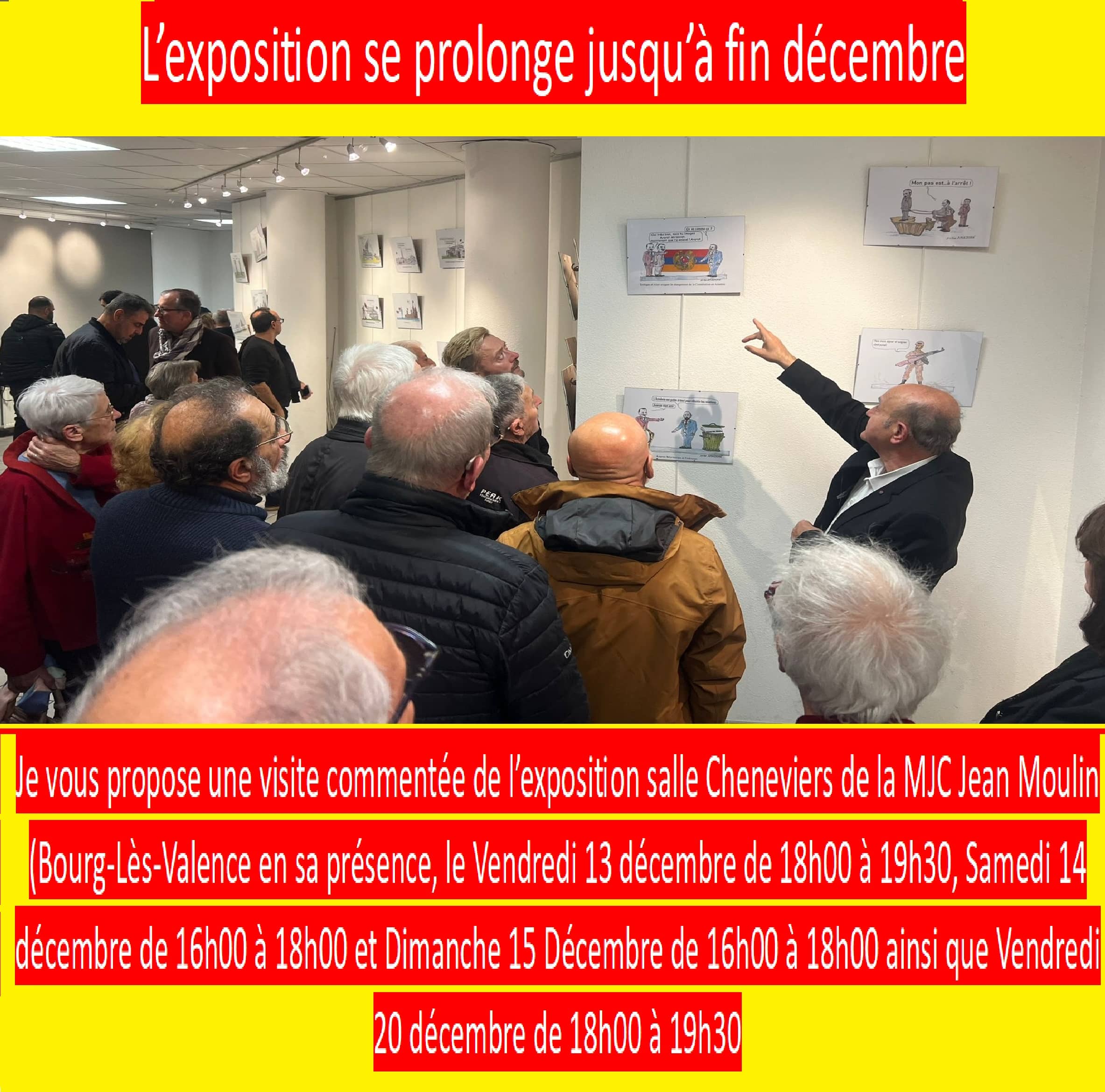 Bourg-Lès-Valence : L’exposition des caricatures de Krikor Amirzayan à la MJC Jean Moulin se poursuit jusqu’à fin décembre