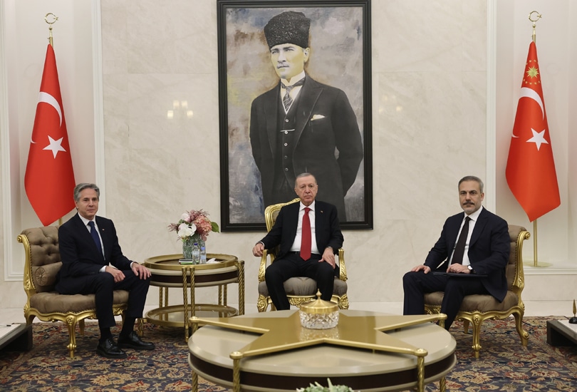 Blinken insiste auprès d&rsquo;Erdogan sur la protection des civils syriens