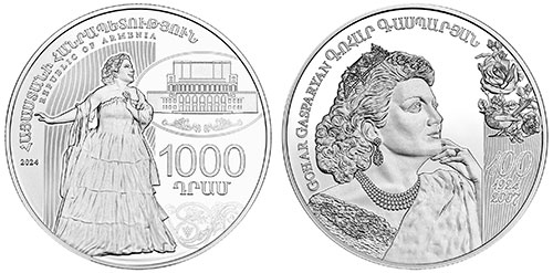 La Banque centrale d’Arménie honore le 100e anniversaire de la naissance de la chanteuse Gohar Gasparyan par l’émission d’une médaille commémorative