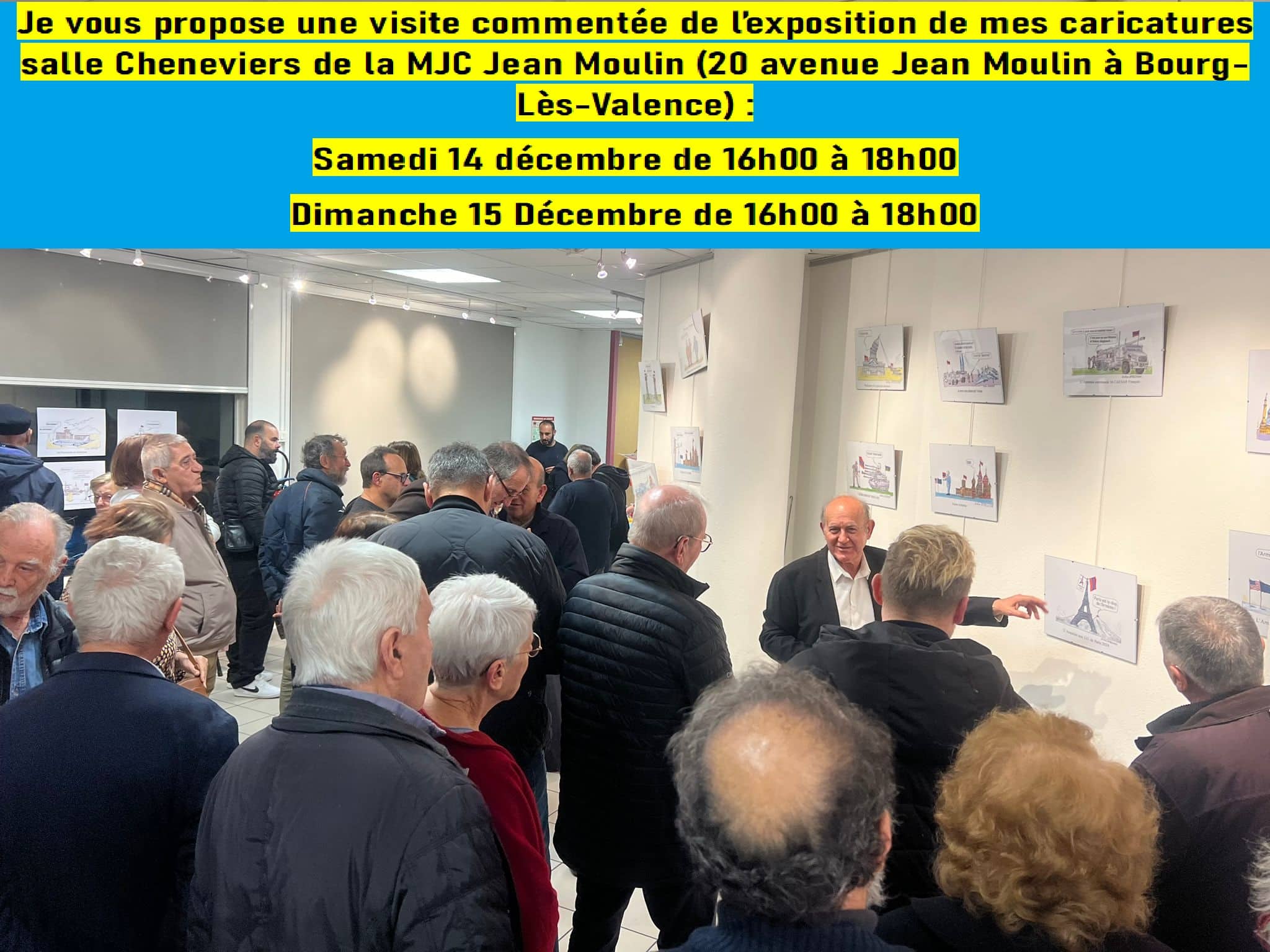 L’exposition des caricatures de Krikor Amirzayan se poursuit jusqu’à la fin du mois à Bourg-Lès-Valence