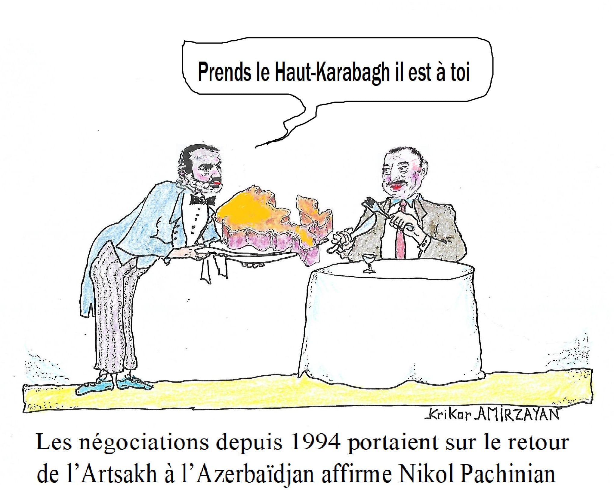 Après le cessez-le-feu de 1994, le processus de négociation visait à rendre le Haut-Karabakh à l&rsquo;Azerbaïdjan affirme Nikol Pachinian