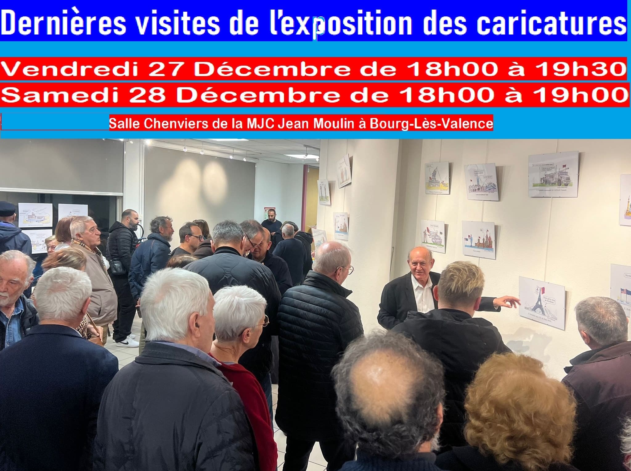 Bourg-Lès-Valence : dernières visites commentées de l’exposition des caricatures de Krikor Amirzayan vendredi et samedi