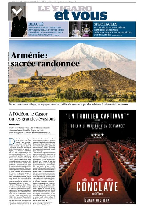 Ne pas manquer ce mardi dans Le Figaroe
