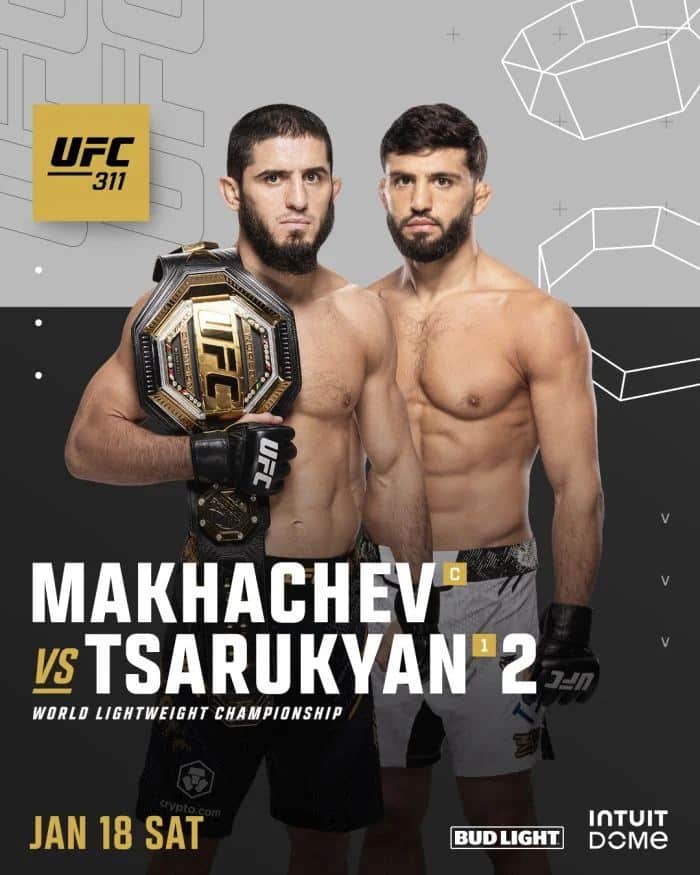 L&rsquo;UFC a confirmé le combat entre Arman Tsarukyan et Islam Makhachev le 18 janvier à Los Angeles
